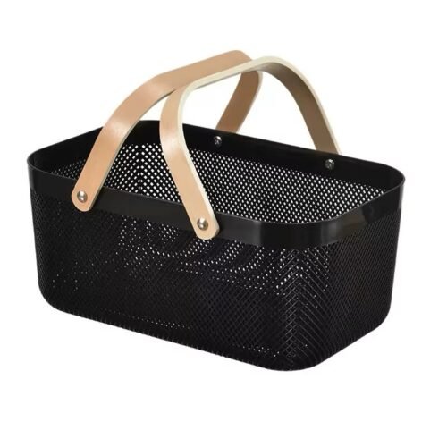 SEIFOUNA PANIER EN PLASTIQUE RECT 39X24X18CM NOIR